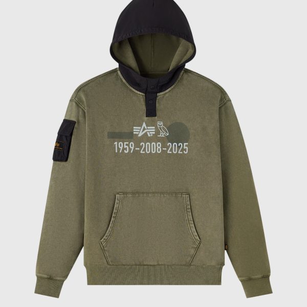 Ovo Alpha Industries Garment Dyed Hoodie