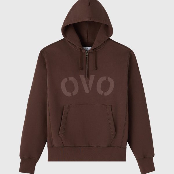 Ovo Garment Dyed Quarter-Zip Hoodie