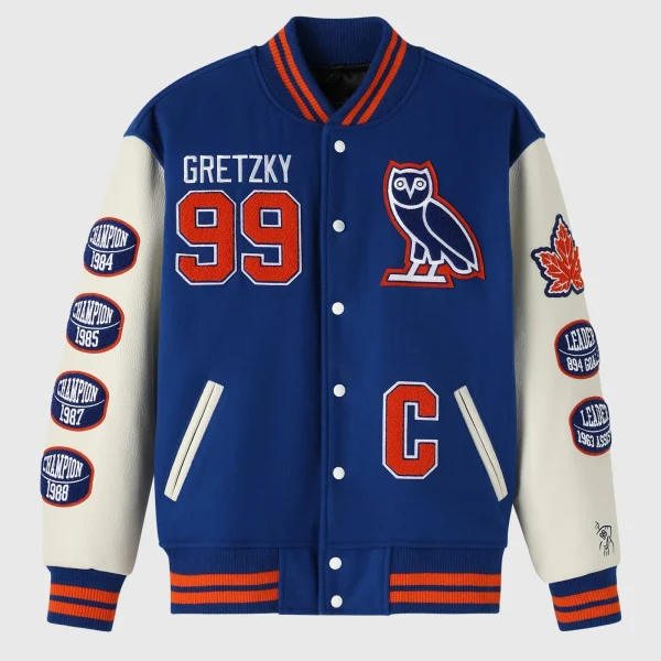 Ovo gretzky varsity jacket Blue